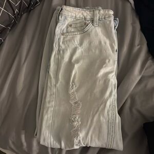 white washed ripped jeans